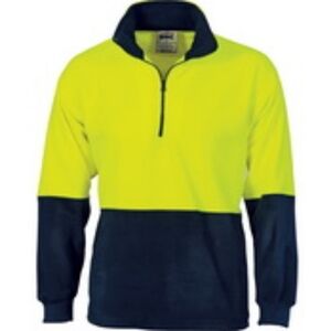 DNC Workwear What A Ripper 2 Tone Polar Fleece Yellow & Navy Blue Jacket
